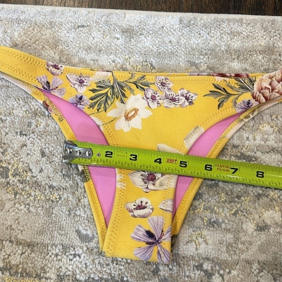 TRIANGL Yellow Floral Neoprene Bikini Bottom - Picture 8 of 12